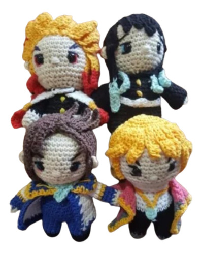 4 Personajes Anime Varios Muñeco Amigurumi Crochet