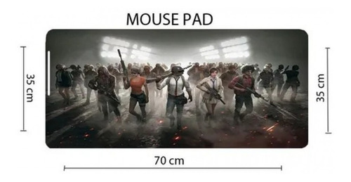 Imagem 5 de 7 de Mouse Pad Gamer Grande 70x35cm Pubg Exbom Mp-7035c27