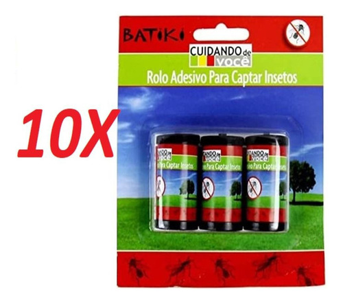 Cola Armadilha Para Insetos Kit 10 Rolos Adesivos