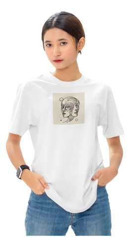 Playera De Mujer Con Estampado De Moda Manga Corta