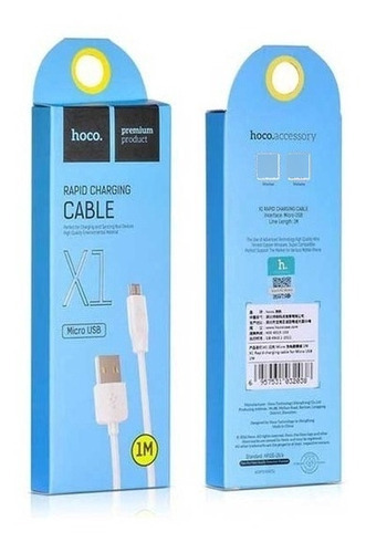 Cable Cargador Usb Hoco X1 Micro Usb A Movil
