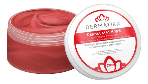 Máscara Hidratante Com Ativos Derma Mask Red Tipo de pele Normal