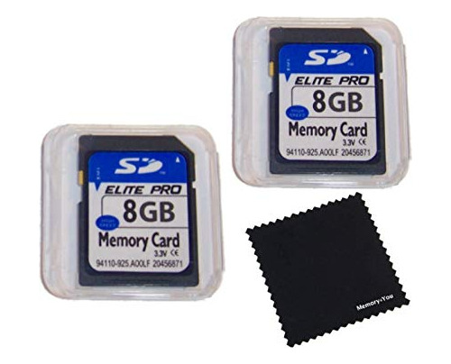 2 Tarjeta Memoria Sd 8 Gb Segura Flash Digital