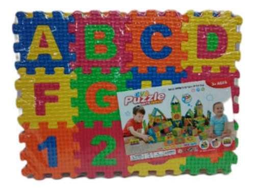 Puzzle Números Y Letras De Goma Eva 36 Piezas Soifer