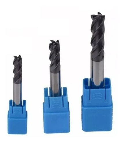 Set 3 Fresas Metal Duro Acero Ø 6-8-10mm Oferta! Endmill