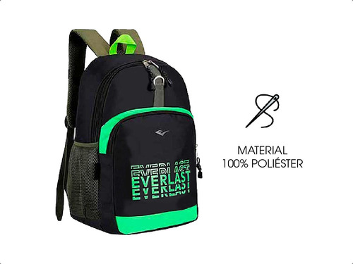 Mochila Urbana Everlast Bolsillo Porta Notebook Uso Diario