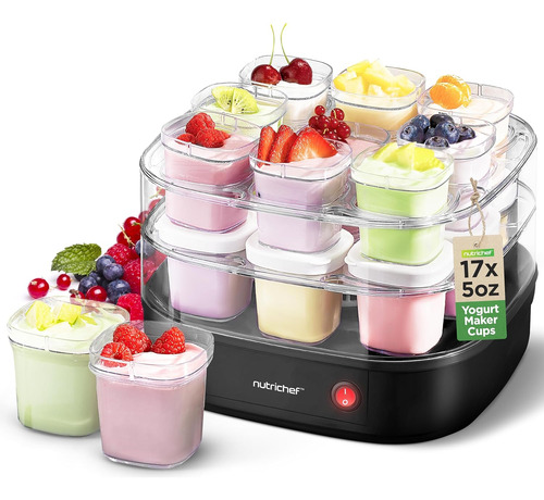 Máquina Automática De Yogur 17 Tazas Con Vasos Reutilizables