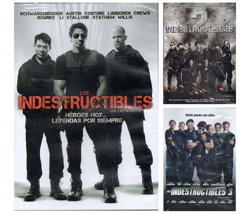 Los Indestructibles 1 2 3 Sylvester Stallone Película Dvd