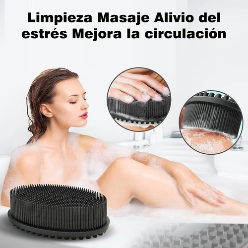 Qw 2 Piezas Cepillo Corporal De Silicona, Estropajo Corporal