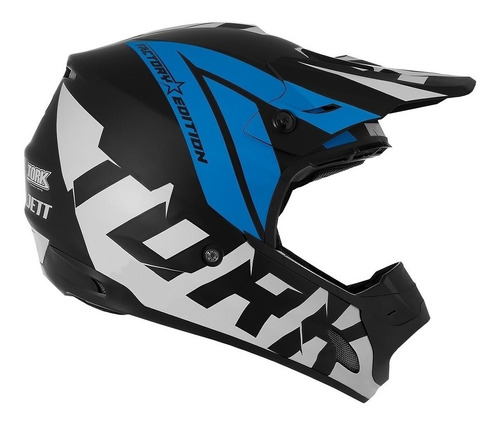 Capacete para moto  cross Pro Tork Th1  Factory Edition Neon  neon e miami blue factory edition neon tamanho 56 