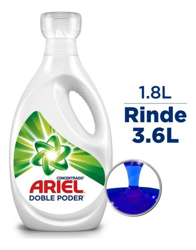 Detergente Liquido Ariel Concentrado Doble Poder 1.8 Litros