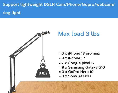 L . Trípode Soporte For Teléfono For Cámara Webcam Anillo