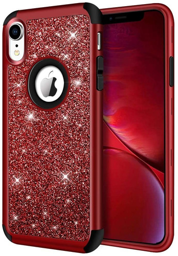 Funda Para iPhone XR, Rojo/silicona/brillante/resistente