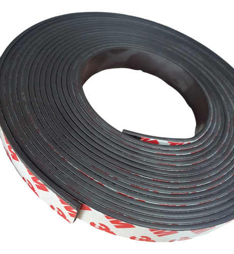 Fita Magnética Colante Flexível Com Dois Pólos 14mm 10m Cor Preto