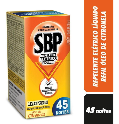 Refil Liquido Sbp 35ml 45noites Citronela