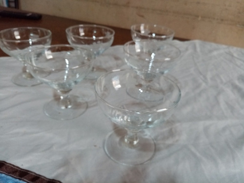 Set 6 Copas Antiguas Cristal Tallado Baccarat/vermouth/potre