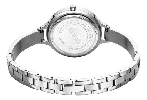 Reloj De Pulsera Enso Para Dama Ew1061l1 Acero Correa Plateado