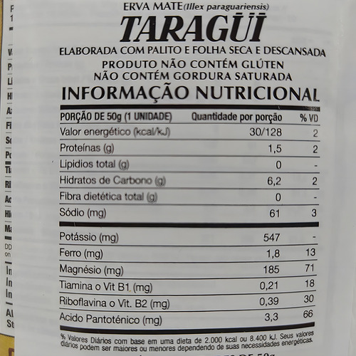 6 Ervas Mate Taragui Para Chimarrão Importada Argentina 500g