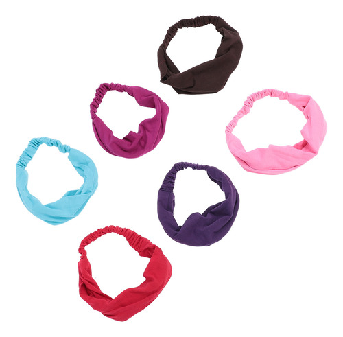 Diademas Deportivas Anchas, 6 Unidades, Elásticas A La Moda,