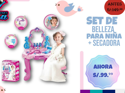 Kit De Belleza Para Niñas Con Secadora 