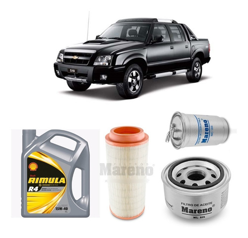 Kit 3 Filtros Mareno Chevrolet S-10 2.8 Mwm Y Rimula R4 X8