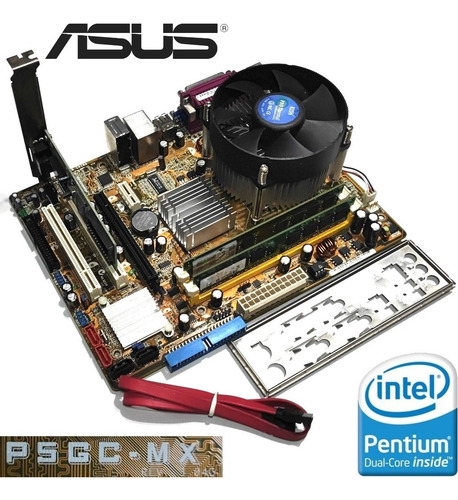 Kit Placa Mãe Asus P5gc-mx/1333 + Dual Core 3.06 + Ddr2 3gb