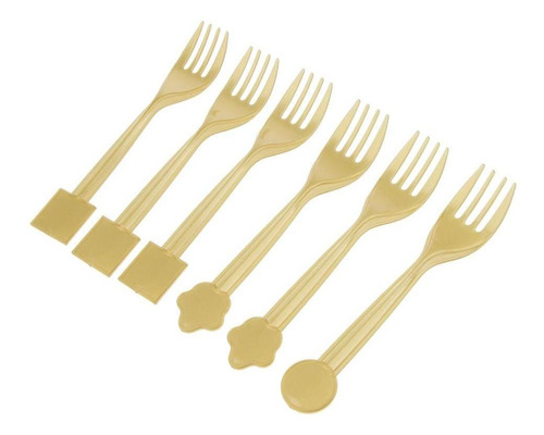 Imagen 5 de 8 de 4x6 Piezas De Plástico Desechables Cubiertos Tenedor
