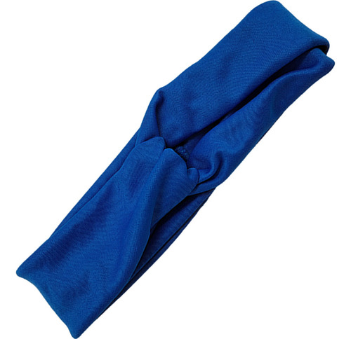 Kit 3 Faixa De Cabelo Headband Modelo Turbante Cores Cor Azul Royal