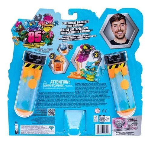 Mr Beast Lab Swarms Slime X2 Pack 12 Mini Figuras