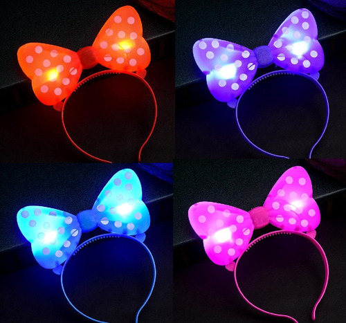  10 Vinchas Luminosas Led  Moño Minnie  Cotillon Luminoso