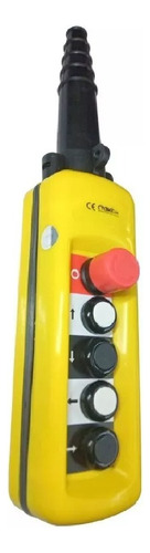 Botonera Colgante 4 Pulsadores + 1 Botón Parada Sac-a4713 Color Amarillo