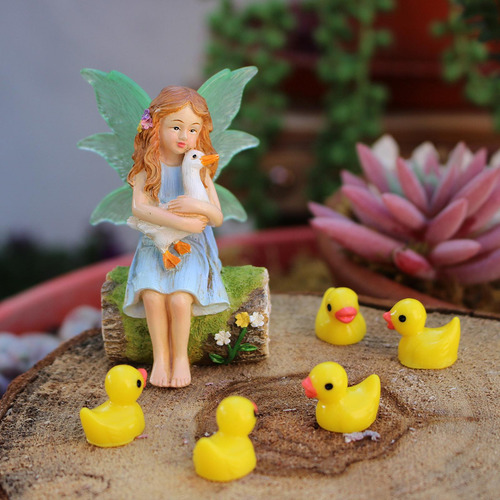 Estatuilla En Miniatura, Estatua De Hada, Regalo De , Con