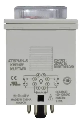 Temporizador Timer Análogo Al Reposo Autonics Serie At8pmn-6