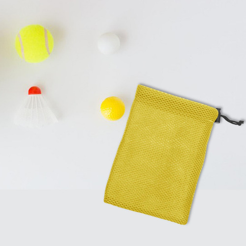 2 Bolsa Pequeña De Malla Con Cordón, Bolsa De Amarillo