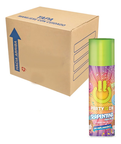 Caja 24 Serpentinas Liquida Lanzador Mayoreo Fiestas Eventos