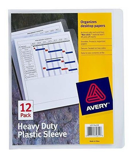 Folios Plásticos Avery 72611 - 12 Unidades.