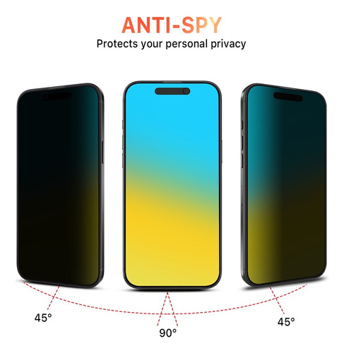 Vidrio Templado Privacidad Para Iphone 16 Pro Max Completo