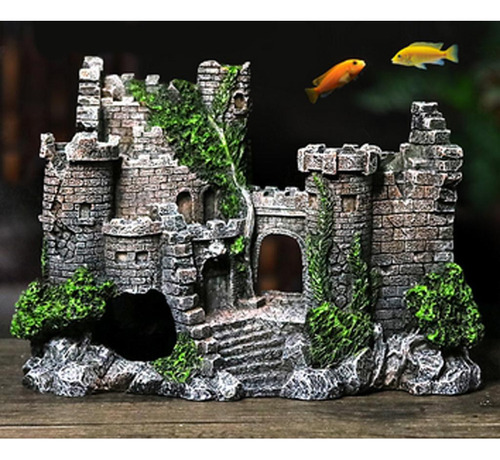 Perfect Acuario De Rocalla Artificial Paisaje Castillo