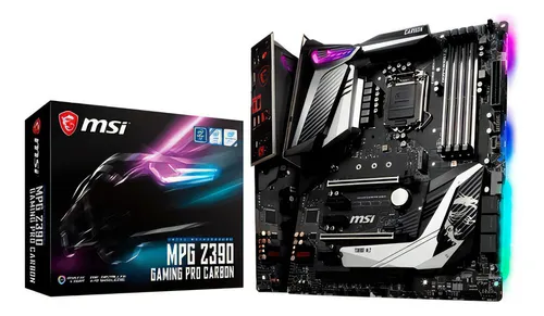 Placa madre Msi Mpg Z390 Gaming Pro Carbon Intel 1151 Ddr4 Sli, color negro