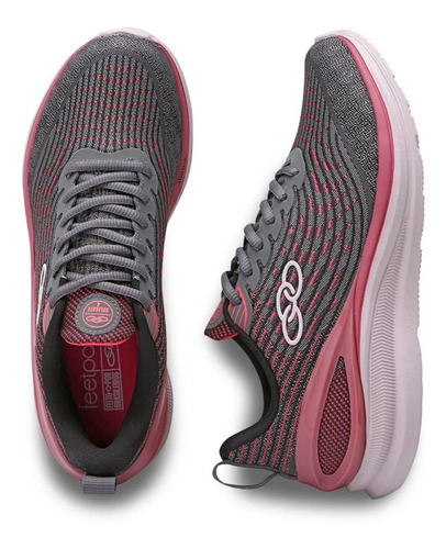 Imagem 3 de 5 de Tênis Olympikus Feminino Delicate Esportivo Conforto 979 Ros