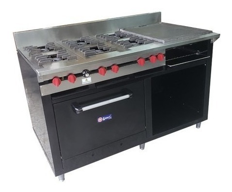 Cocina 6 Hornillas Hondas Plancha Grat Horno Ci46112g Mstar