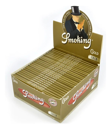 Caja X50 Rolling Papers Cueros Smoking Gold King Size