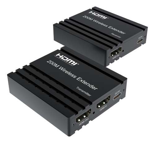 Extensor Inalámbrico Hdmi 200m 1 Transmisor 1 Receptor