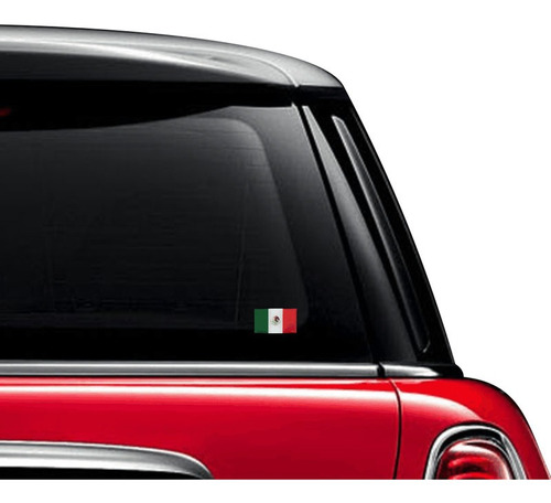Calcomania Sticker Mini Bandera México Para Autos