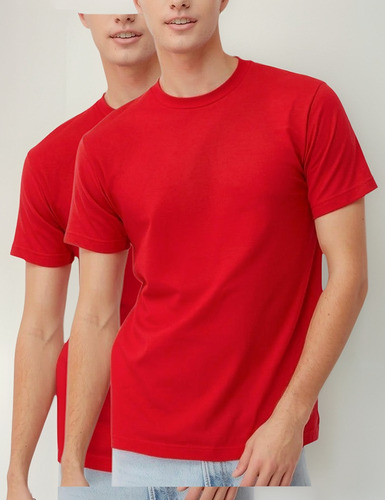 Playera Hombre 2pz Cuello Redondo Manga Corta 100% Algodon