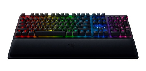 Imagen 2 de 5 de Teclado gamer bluetooth Razer BlackWidow V3 Pro QWERTY Green inglés US de color negro con luz RGB