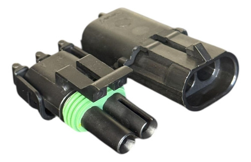 Conector Delphi 2 Vias Selado Série 2.5 10 Pares Automotivo Preto