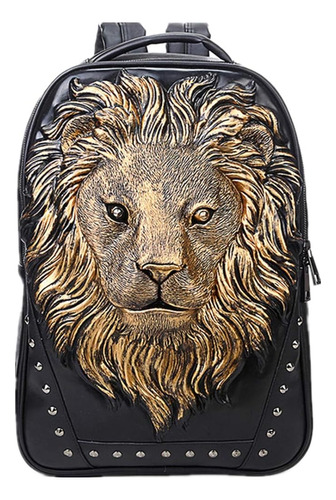 Berchirly Men 3d Mochila Cabeza De León Mochila Casual Uso D