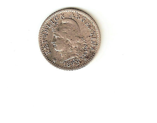 Monedas Argentinas 5 Centavos De 1899 9 Sep. Muy Buena Menos