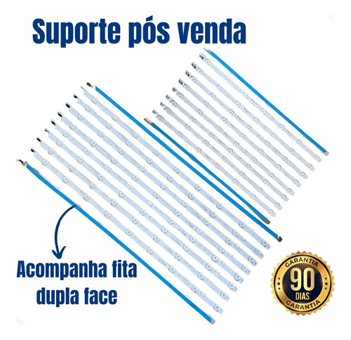 Kit Barras De Led Compativel Samsung Ue60f6400 Un60f6100